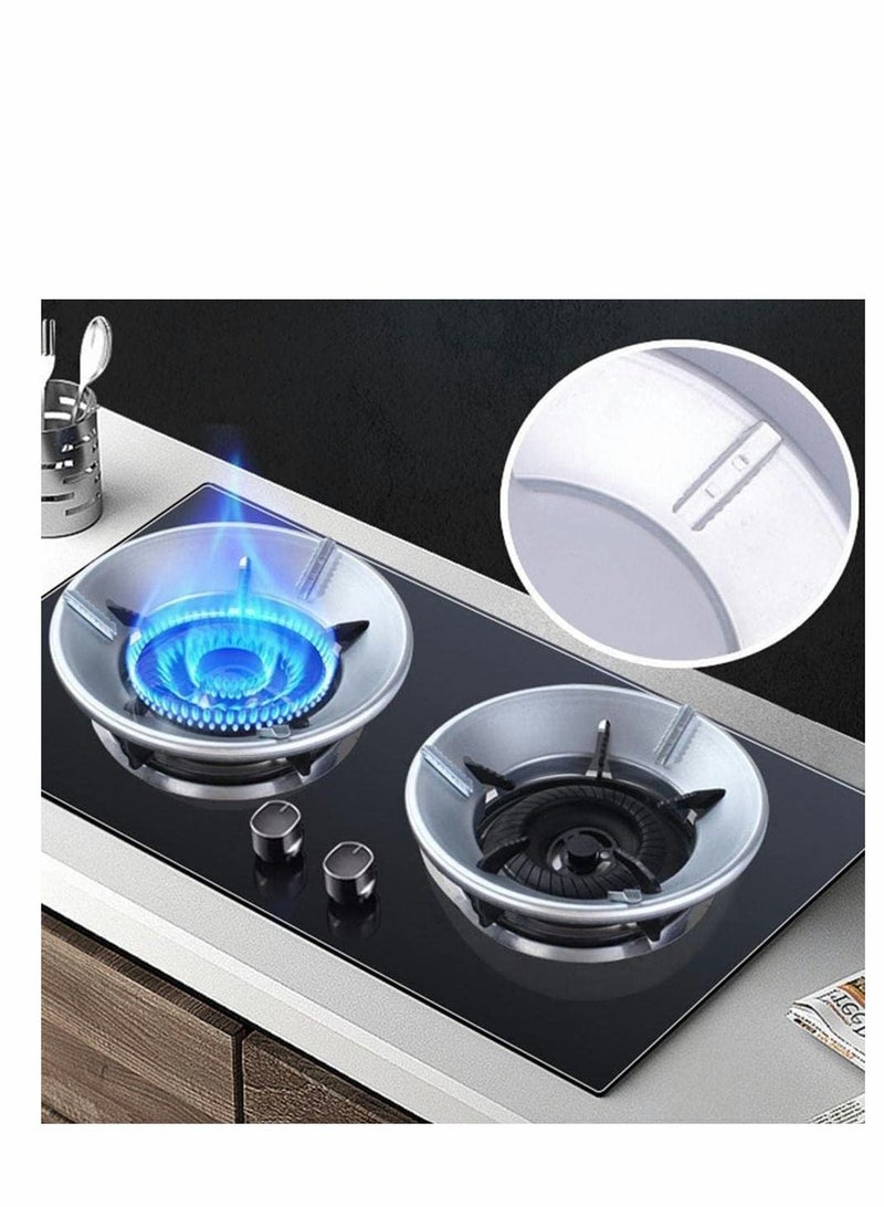 Gather Fire Gas Stove Cover Energy Saving Round Bottom Wok Rack Windproof Pan Support Stand Trivet for Hobs Pot Cooktop Four Hole(2 PCS)