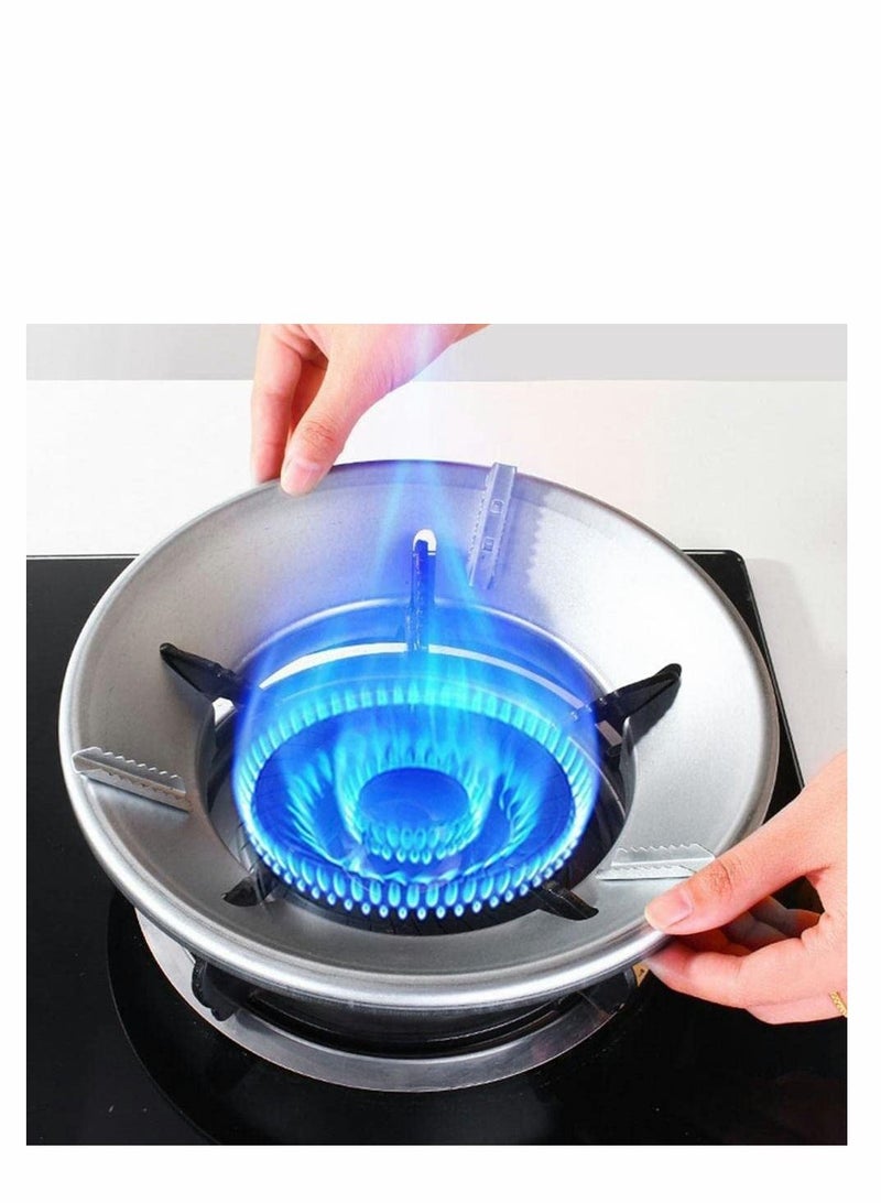Gather Fire Gas Stove Cover Energy Saving Round Bottom Wok Rack Windproof Pan Support Stand Trivet for Hobs Pot Cooktop Four Hole(2 PCS)