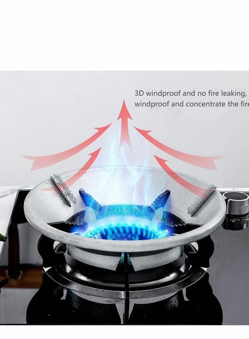Gather Fire Gas Stove Cover Energy Saving Round Bottom Wok Rack Windproof Pan Support Stand Trivet for Hobs Pot Cooktop Four Hole(2 PCS)