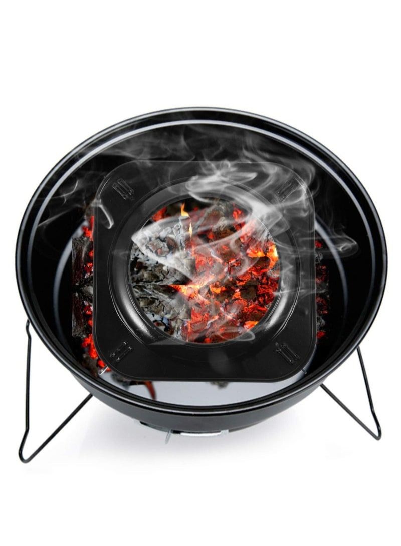 Steel Wok Rack Ring Cast Iron Stove Trivets Cooktop Range Pan Holder Stand Milk Pot Burner Grate for Gas Hob Compatible with Most (7.5 Inch Black)