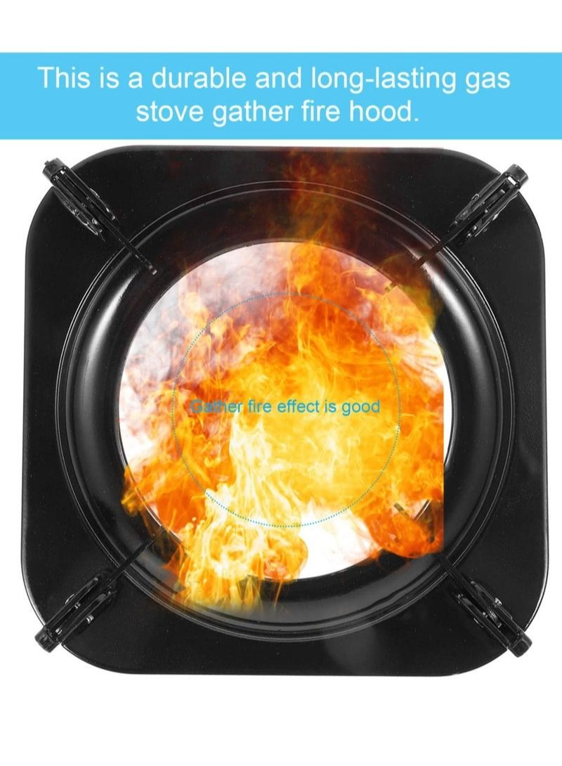 Steel Wok Rack Ring Cast Iron Stove Trivets Cooktop Range Pan Holder Stand Milk Pot Burner Grate for Gas Hob Compatible with Most (7.5 Inch Black)