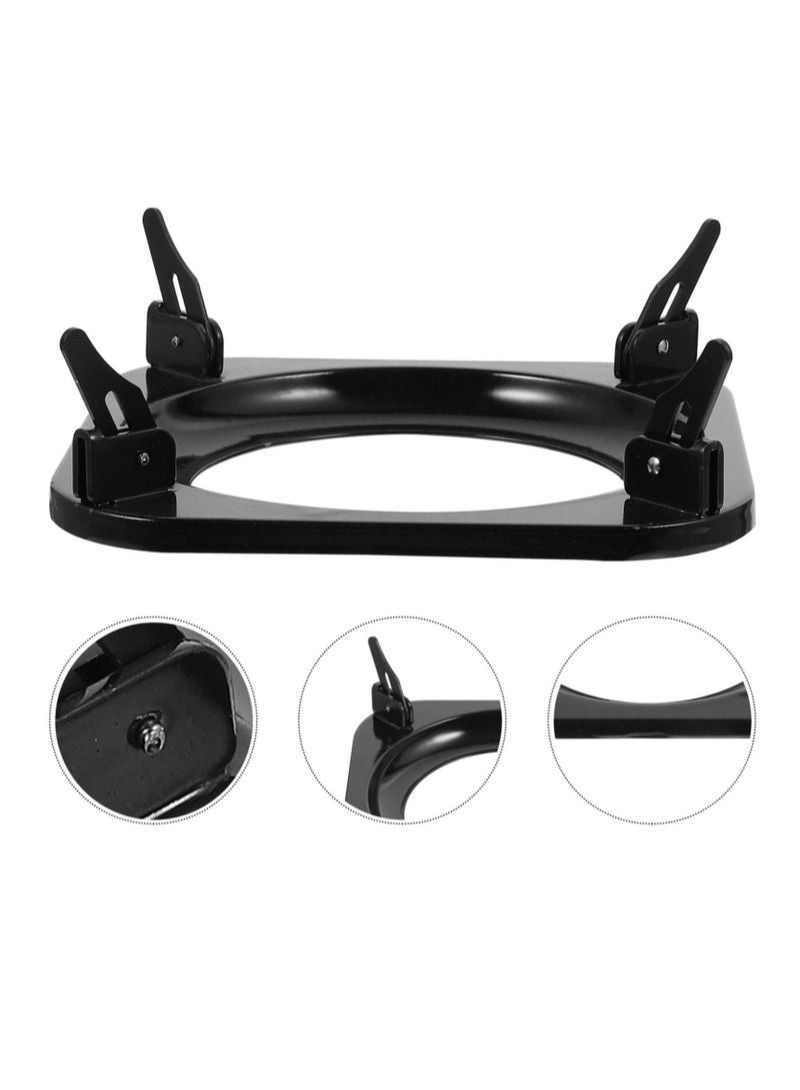 Steel Wok Rack Ring Cast Iron Stove Trivets Cooktop Range Pan Holder Stand Milk Pot Burner Grate for Gas Hob Compatible with Most (7.5 Inch Black)