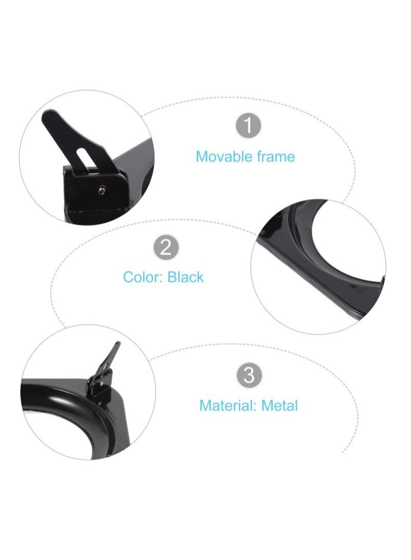 Steel Wok Rack Ring Cast Iron Stove Trivets Cooktop Range Pan Holder Stand Milk Pot Burner Grate for Gas Hob Compatible with Most (7.5 Inch Black)