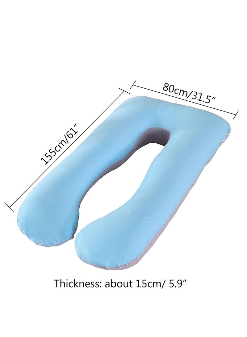 U-Shaped Pregnancy Pillow for Full Body Support, Comfort for Sleeping, Elevates Legs, Supports Back and Belly, Ideal for Maternity Use