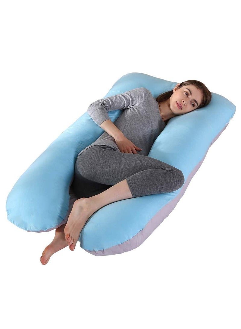 U-Shaped Pregnancy Pillow for Full Body Support, Comfort for Sleeping, Elevates Legs, Supports Back and Belly, Ideal for Maternity Use