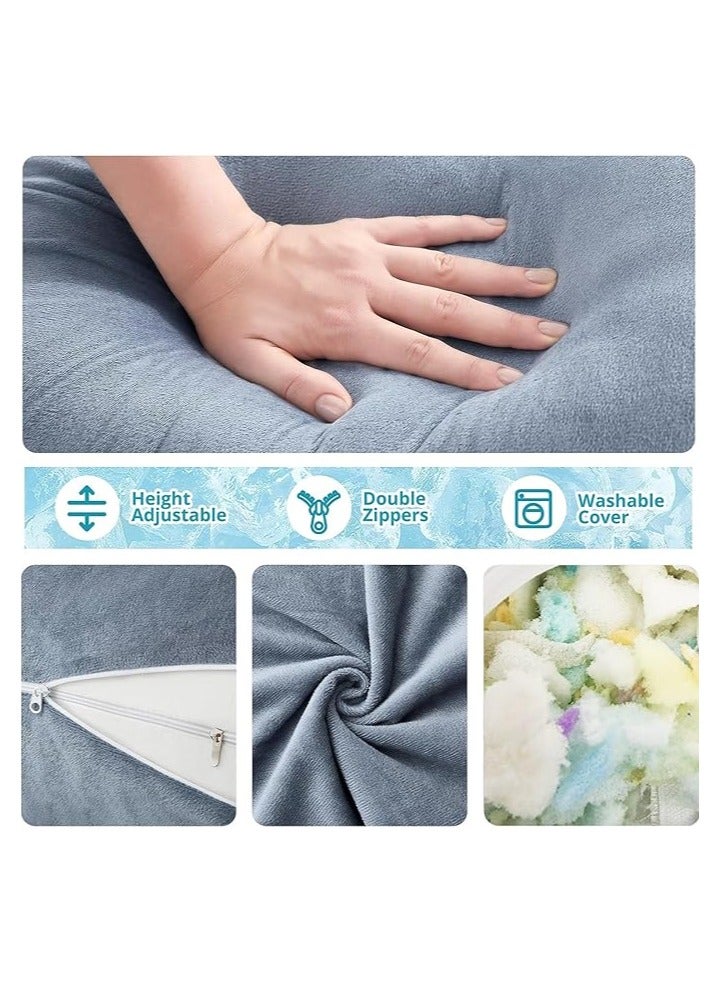 PLUSH Full Body U-Shape Pregnancy Pillow for Maternity Support and Comfort with Removable 100% Cotton Cover