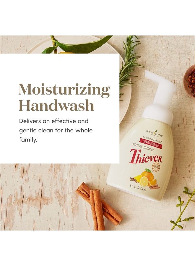 Thieves Foaming Hand Soap - Cleansing and Refreshing - 3-Pack (8 fl oz Each) - Plant-derived Ingredients - Powerful Moisturizers - Gentle on Hands
