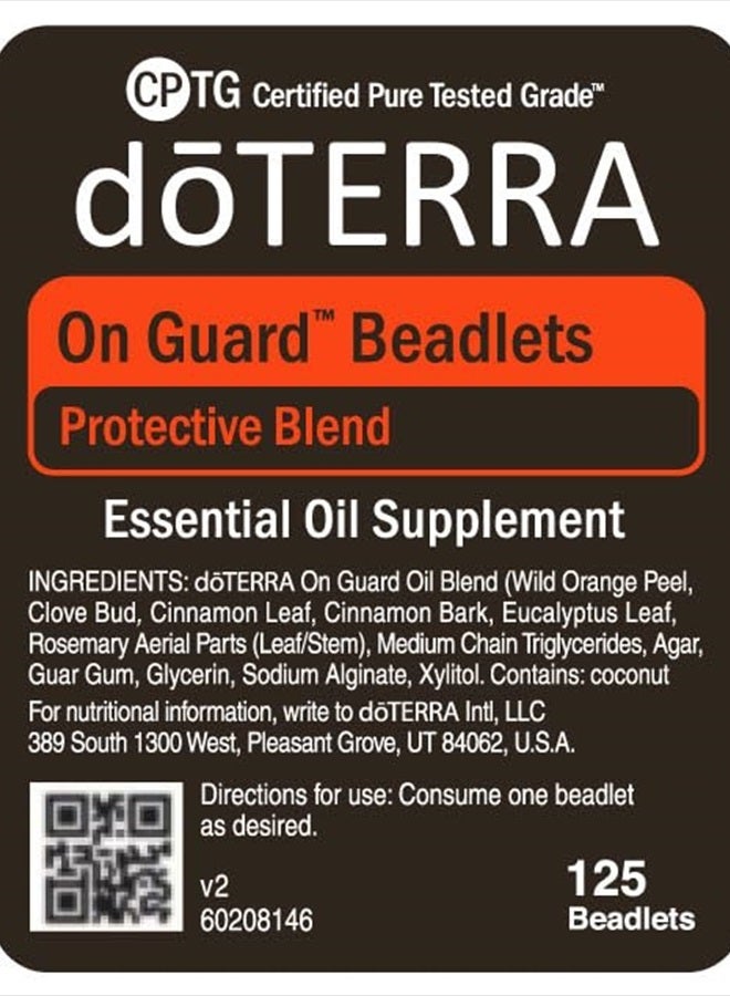 doTERRA On Guard Essential Oil Protective Blend Beadlets 125 ct (2 Pack)