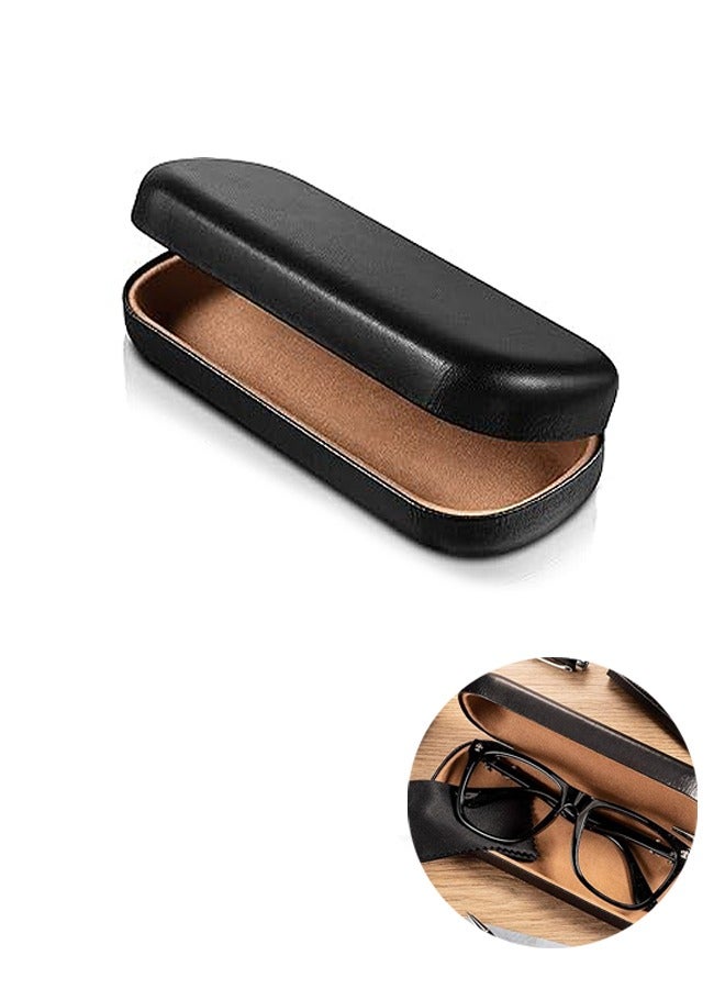 Hard Shell Glasses Case, Pocket Size Eyeglasses Case, Sunglasses Case for Men Women Student (Black)