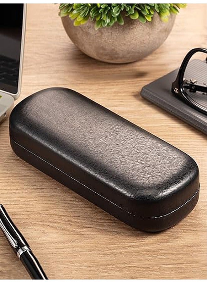 Hard Shell Glasses Case, Pocket Size Eyeglasses Case, Sunglasses Case for Men Women Student (Black)