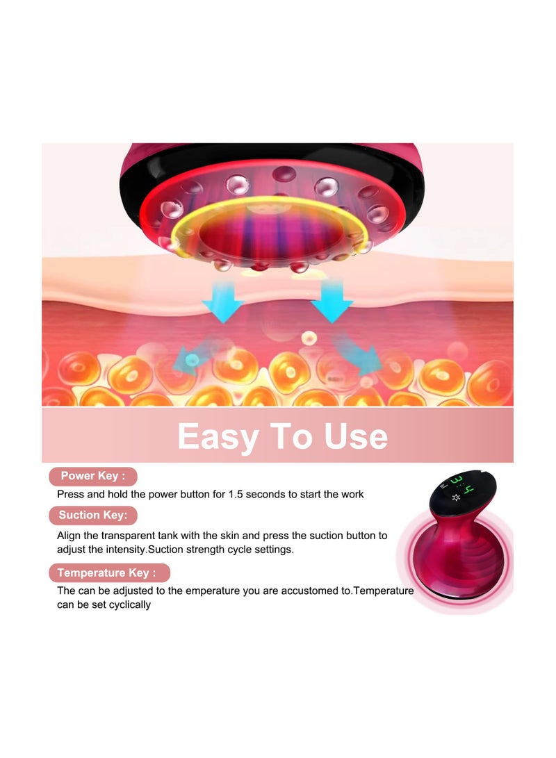 Electric Cupping Therapy Set, Smart Cupping Massager Machine, Cellulite Massager, Gua Sha Scraping Massage Tool with 9 Levels Temperature & Suction for Back Body Muscle Pain targeted Relief