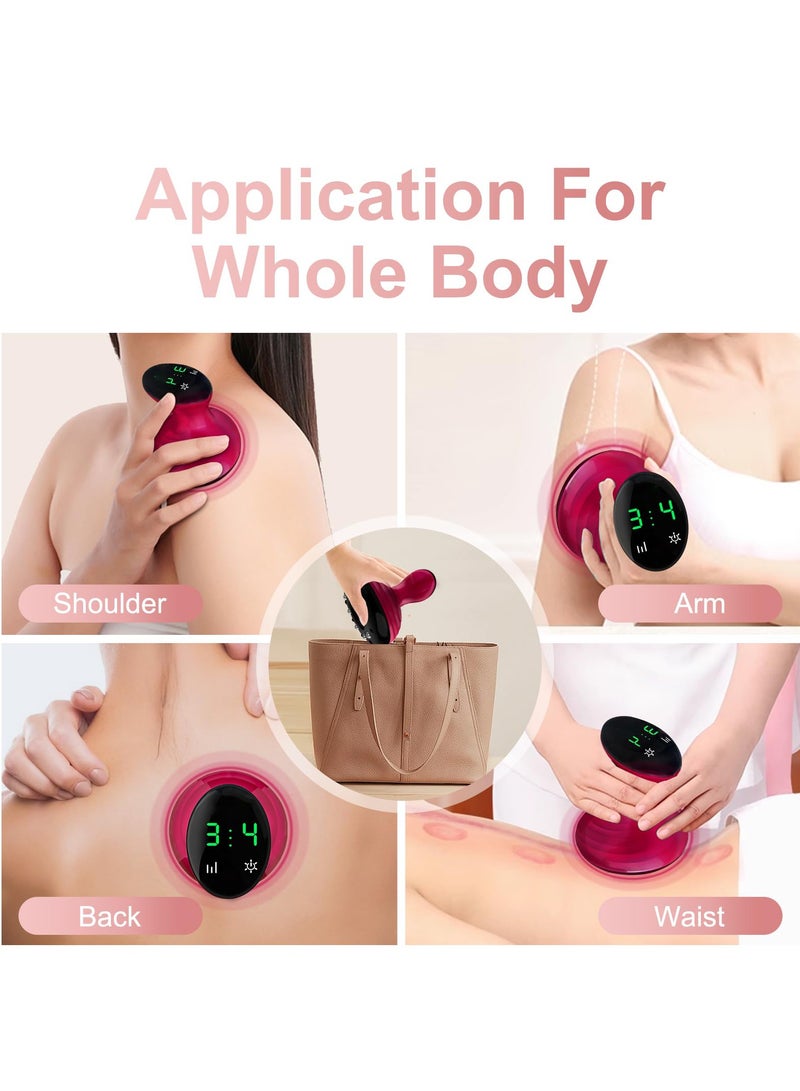 Electric Cupping Therapy Set, Smart Cupping Massager Machine, Cellulite Massager, Gua Sha Scraping Massage Tool with 9 Levels Temperature & Suction for Back Body Muscle Pain targeted Relief