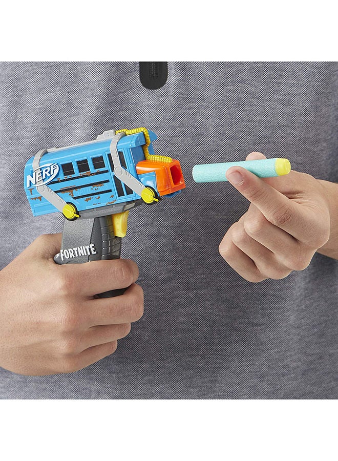 Fortnite Micro Battle Bus Nerf Microshots Dart-Firing Toy Blaster And 2 Official Nerf Elite Darts 1.75x6.5x8.5inch