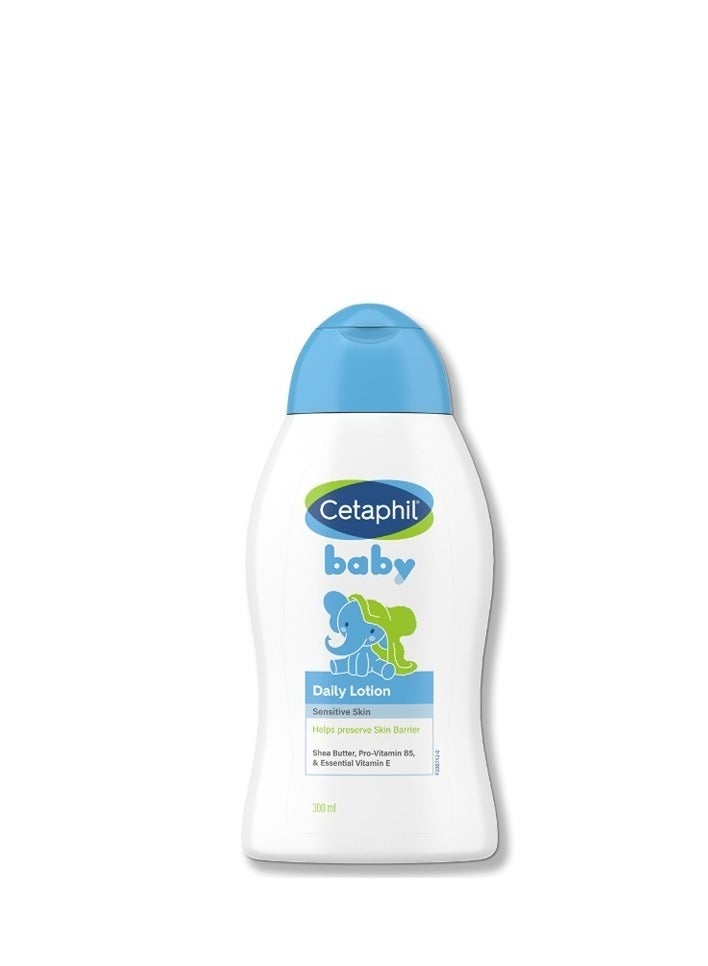 Baby Daily Face and Body Lotion Moisturizer with Shea Butter for Delicate Sensitive Skin Fragrance Free 300ml