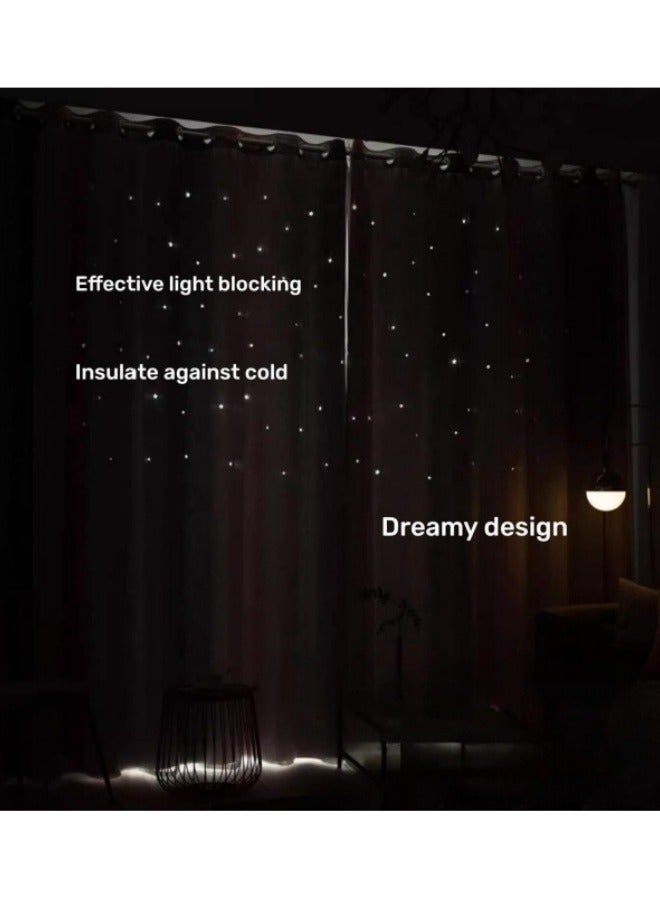 Fabric Nation Blackout Curtains Thermal Insulated Bedroom Curtains for Living Room 100x200cm