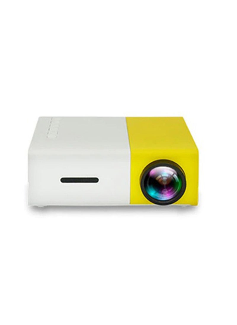 Mini Entertainment Projector LED Light LCD Type Display With Built-In Speaker For Sony PS4 Xbox 1080P HDMI USB Audio Portable Home Media Video Player Yellow
