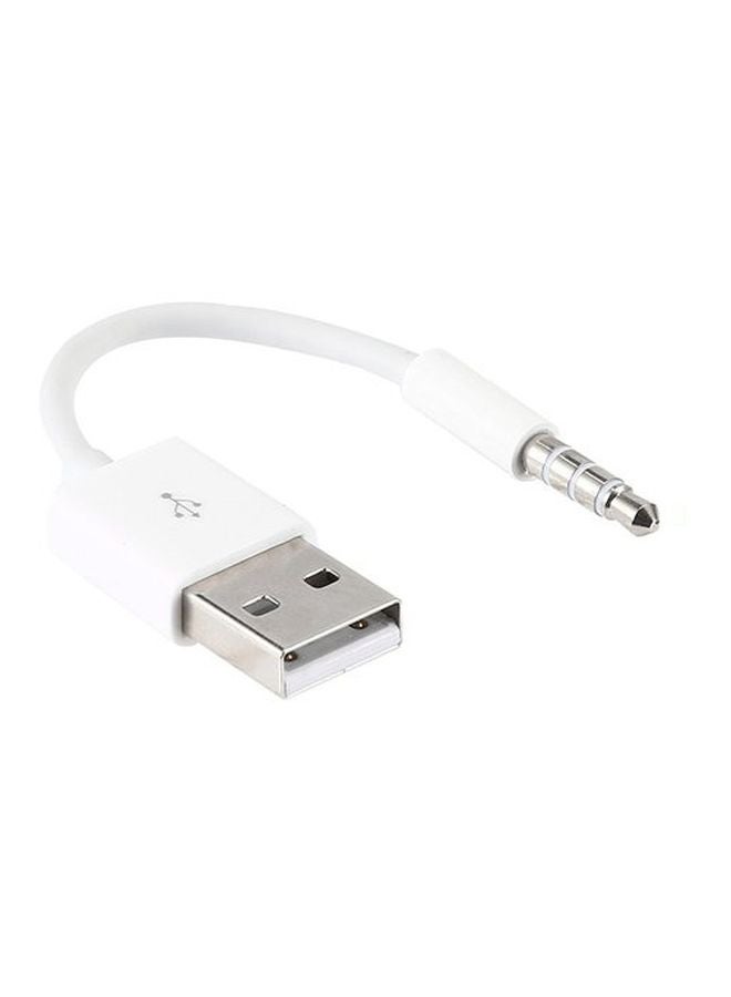 2-In-1 USB Data Sync Charging Cable Adapter White/SIlver