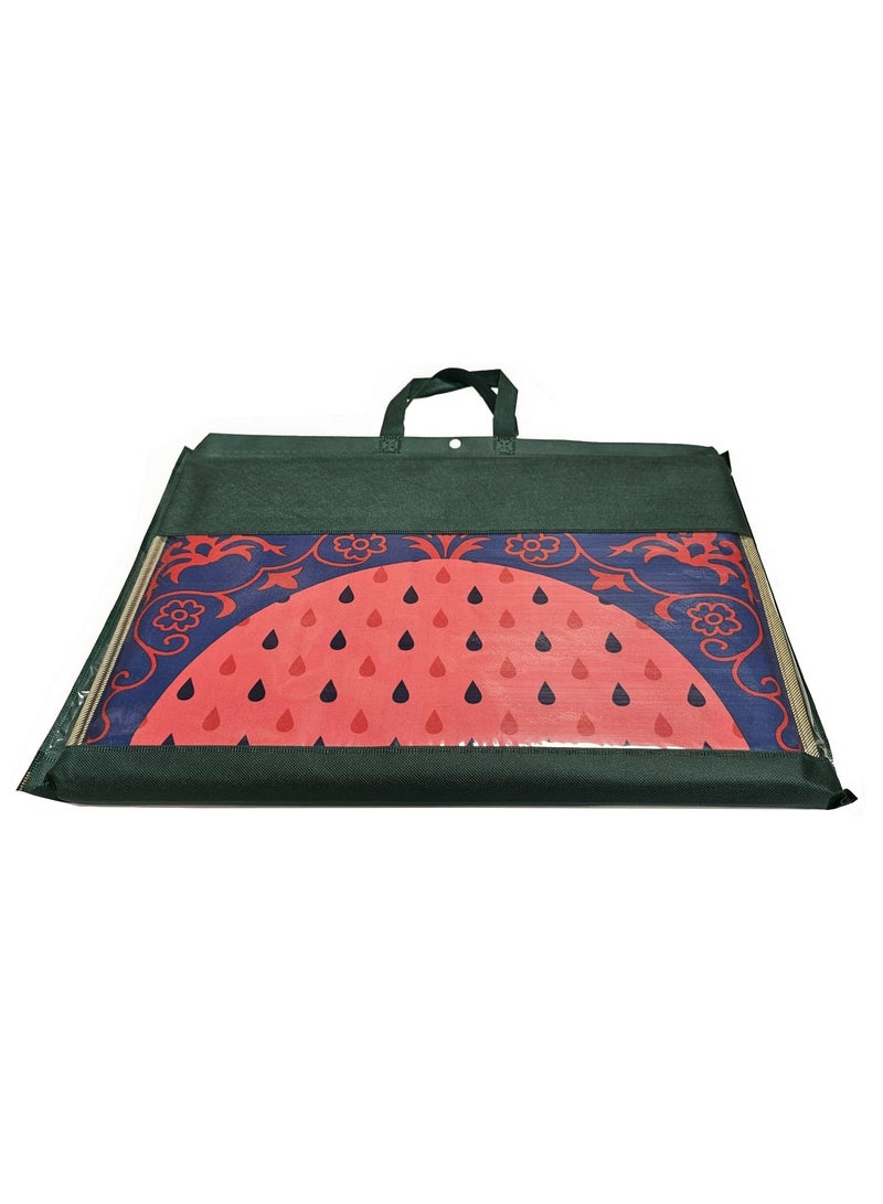 Chair Prayer Mat Printed with Back Support 55x110 cm Medical Prayer Rug Meditation Mat Luxury Ramadan and Eid Gift Mat Portable Strong Chair Sajadah Red Pink/Blue