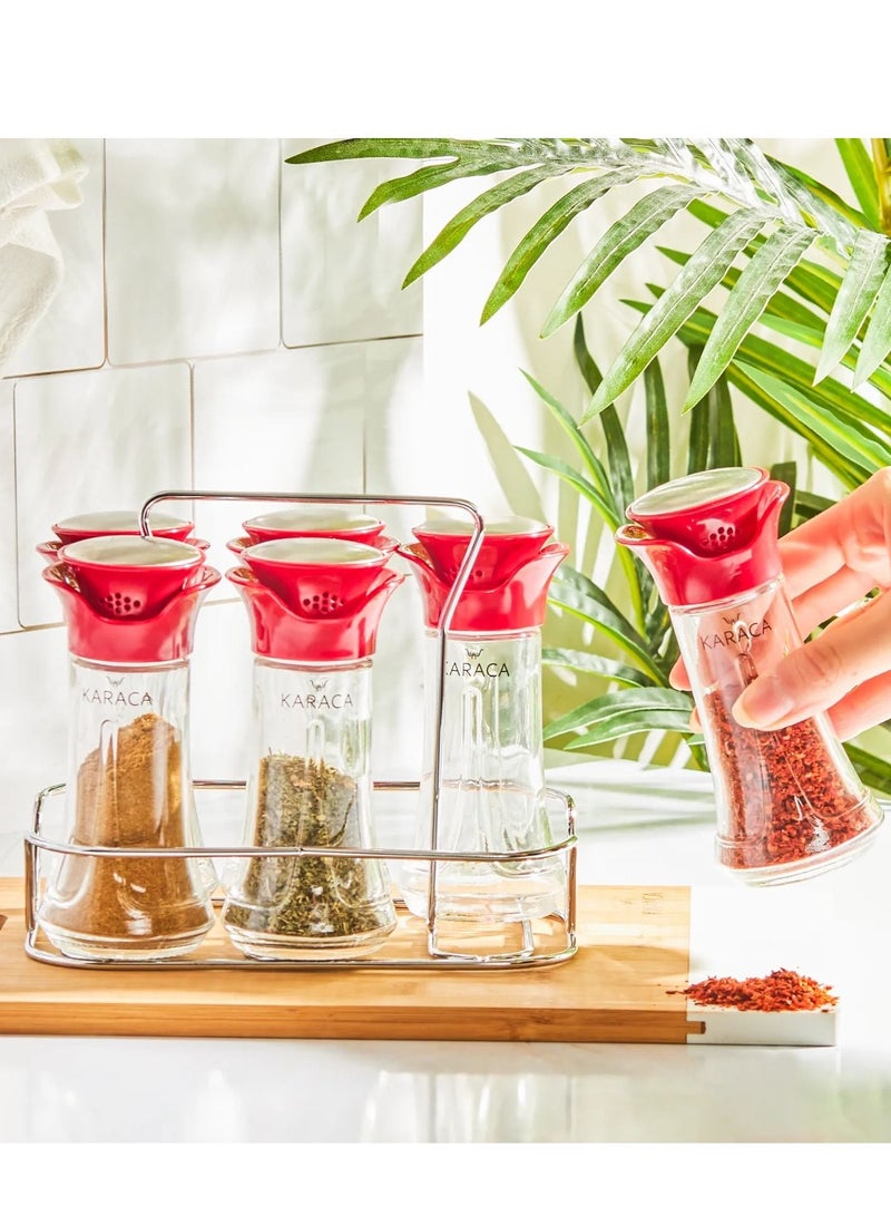 Karaca 6 Piece Spice Set Red