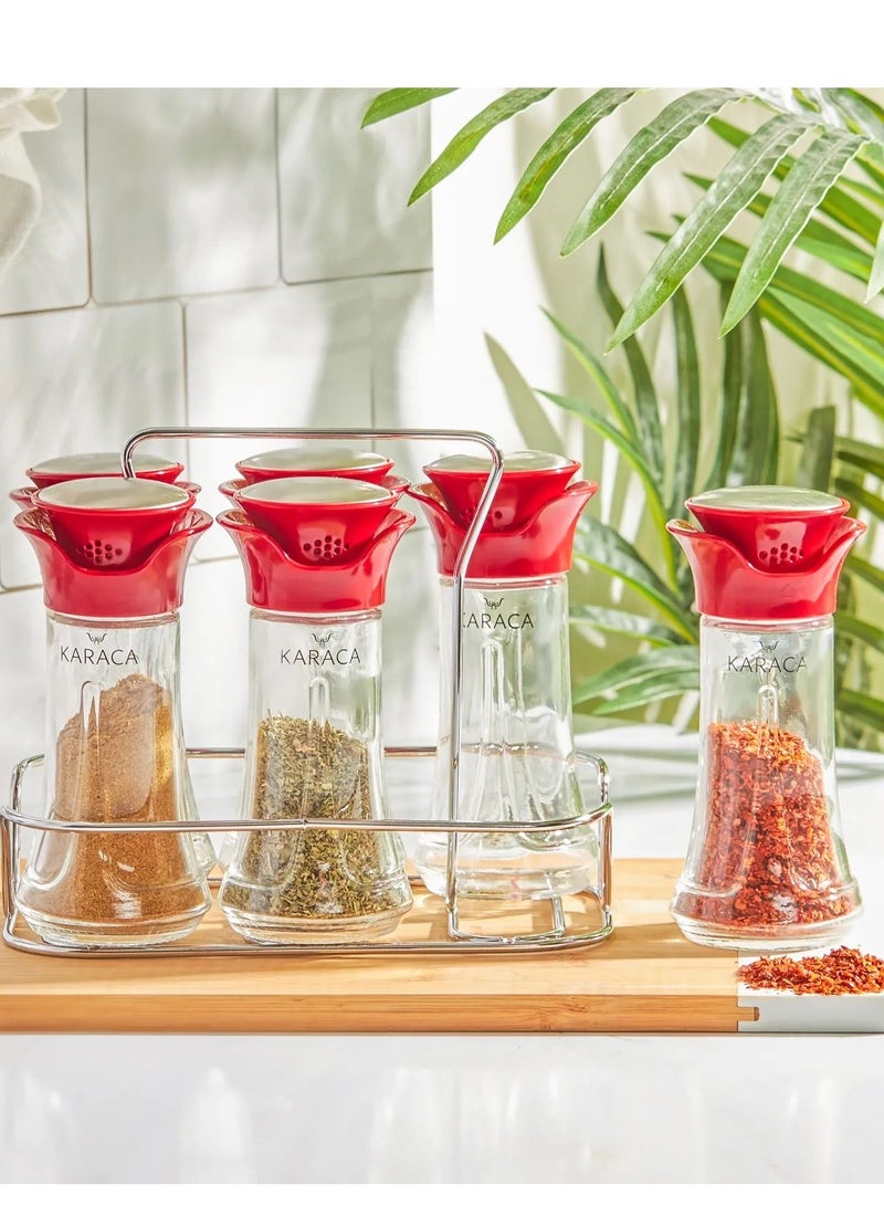 Karaca 6 Piece Spice Set Red