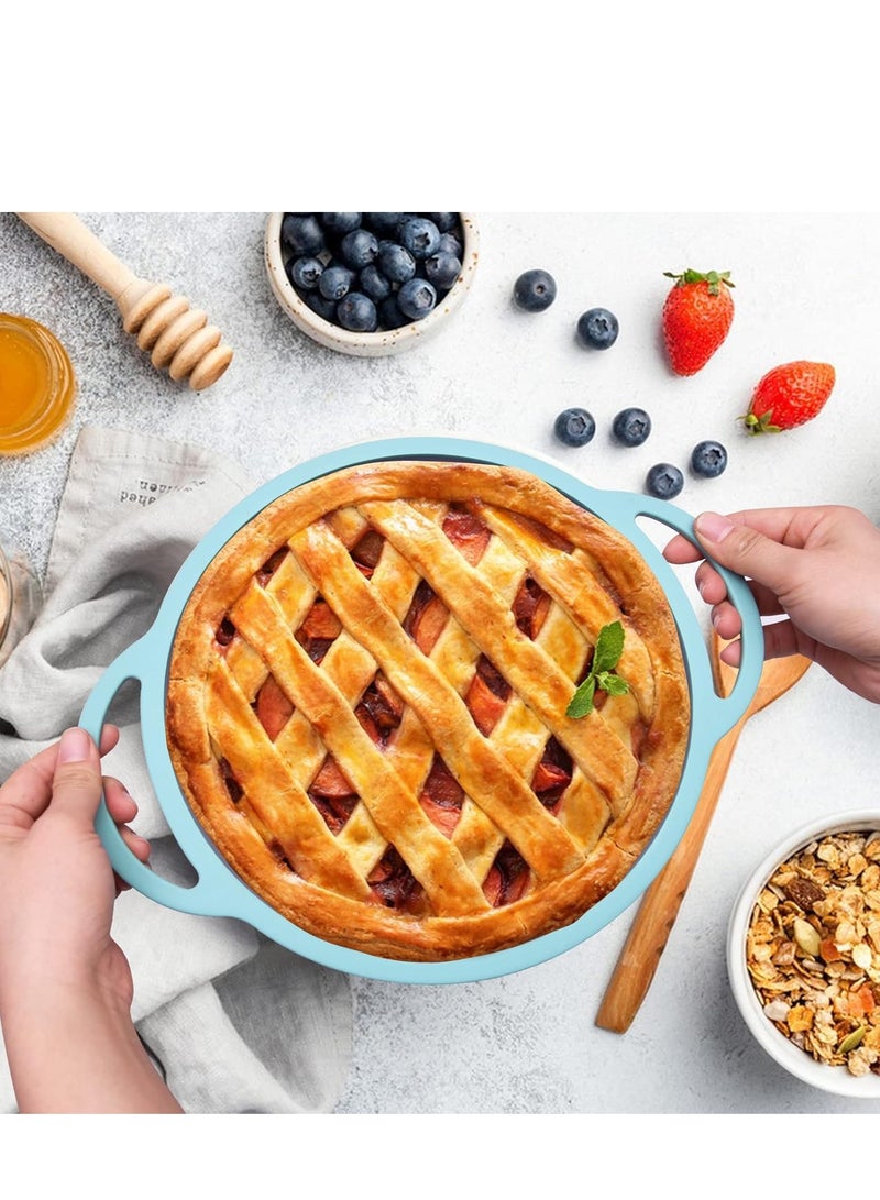 Silicone Round Cake Pans Set of 2, 9 Inch Baking Molds for Layer Cakes, Cheese Cakes, and Rainbow Cakes, Easy to Handle and Clean