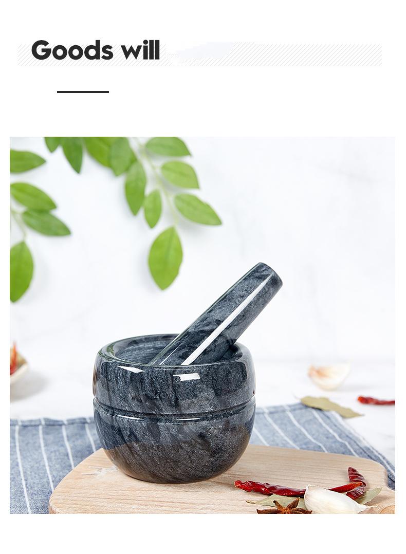 Marble Granite Mortar And Pestle kitchen Small Tool For Grinder And Garlic Jar