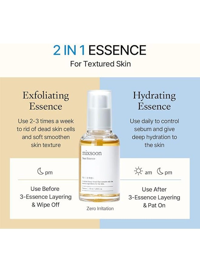Bean Essence 50ml, Face Serum for Moisturization and Skin Nourishment, Natural Fermented Soybean Serum