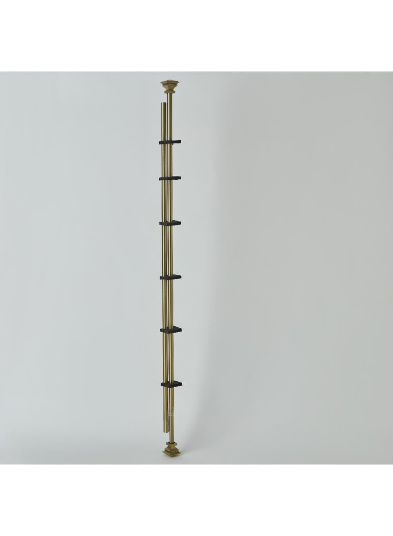 Square 25mm Curtain Rod and Finial 457 x 2.5 cm