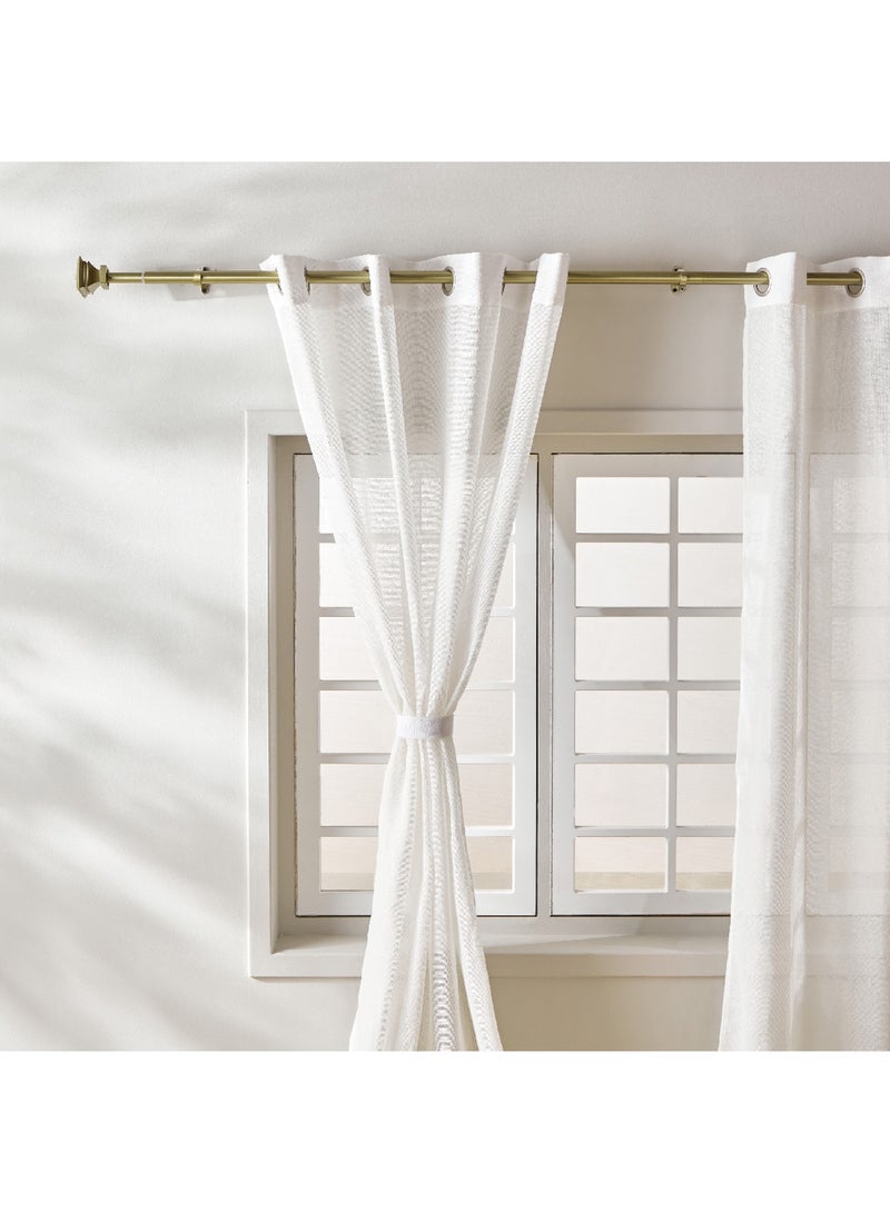 Square 25mm Curtain Rod and Finial 457 x 2.5 cm