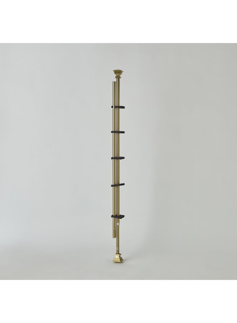 Square 25mm Curtain Rod and Finial 320 x 2.5cm