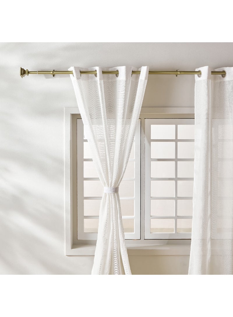 Square 25mm Curtain Rod and Finial 320 x 2.5cm