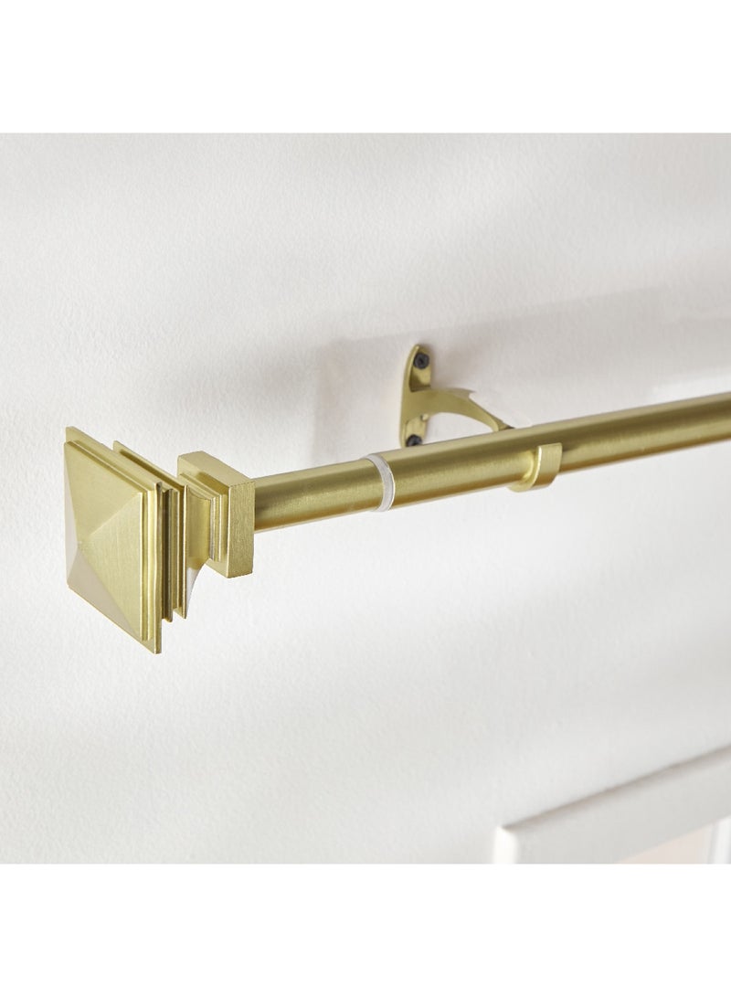Square 25mm Curtain Rod and Finial 320 x 2.5cm