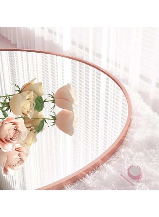 Full Length Mirror ArcH Frame with Floor Stand Wrought Iron Full Length Mirror Rose Gold 65x180cm