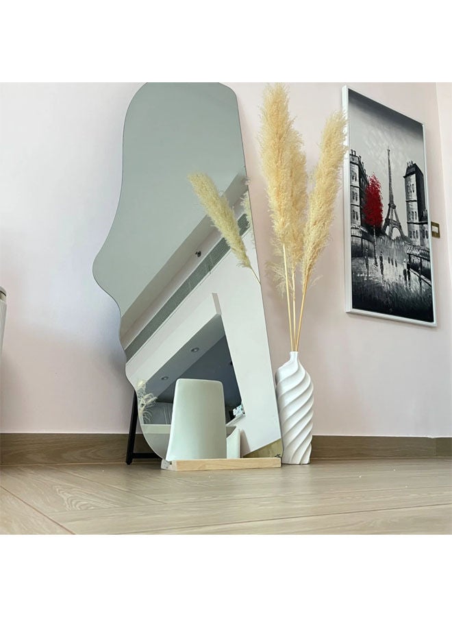 Side Face Shape Full Length Makeup Mirror with Floor Stand – 60x160cm Modern Decorative Mirror for Bedroom, Bathroom or Dressing Room – Unique Aesthetic Home Accent Piece