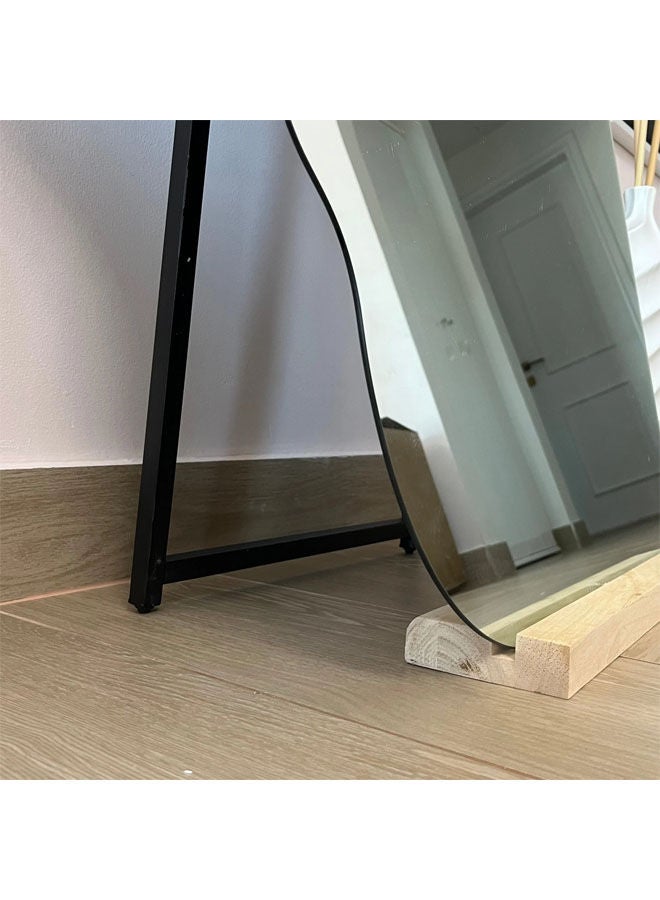 Side Face Shape Full Length Makeup Mirror with Floor Stand – 60x160cm Modern Decorative Mirror for Bedroom, Bathroom or Dressing Room – Unique Aesthetic Home Accent Piece