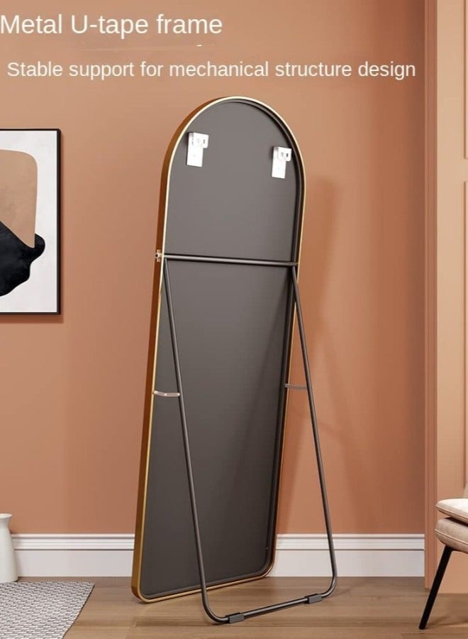 Arched Full-Length Mirror – Modern & Elegant Full Body Mirror for Bedroom, Living Room, Makeup Room & Bathroom – Wall-Mounted or Freestanding – Elegant Frame – Large & Durable Design