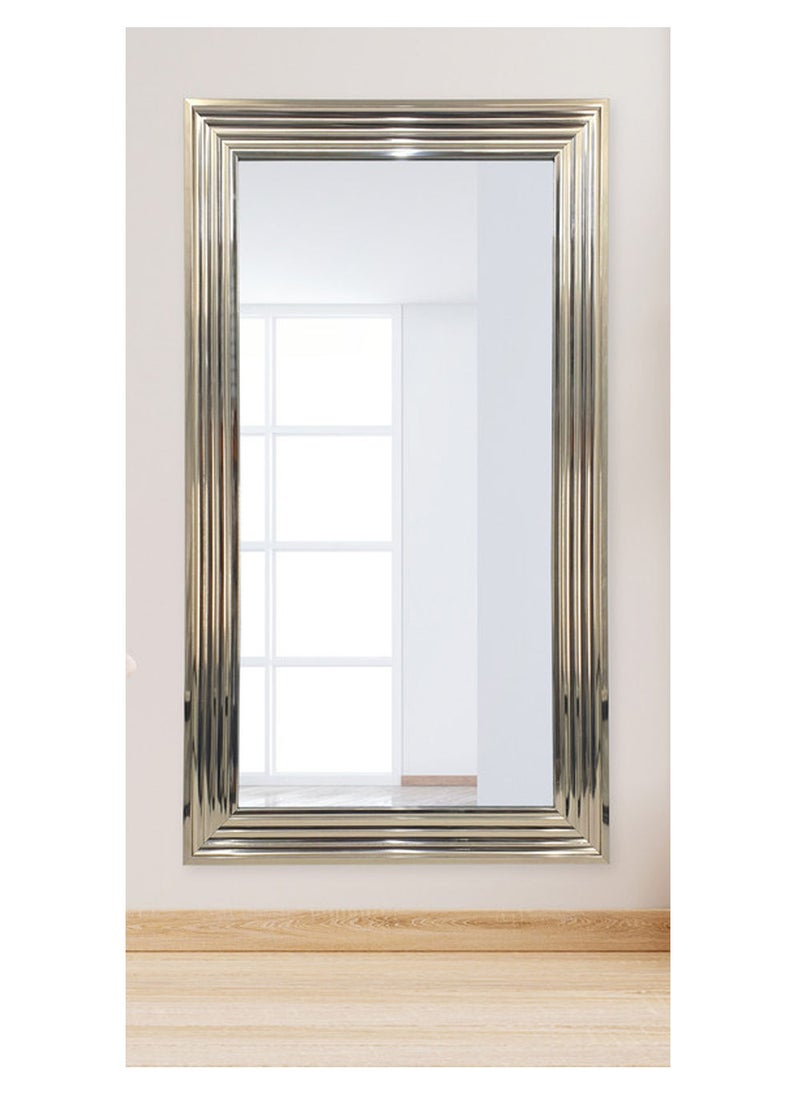 Strong Full Length Dressing Large Rectangle Mirror for Bedroom Wall-Mounted PVC Thick Frame Silver