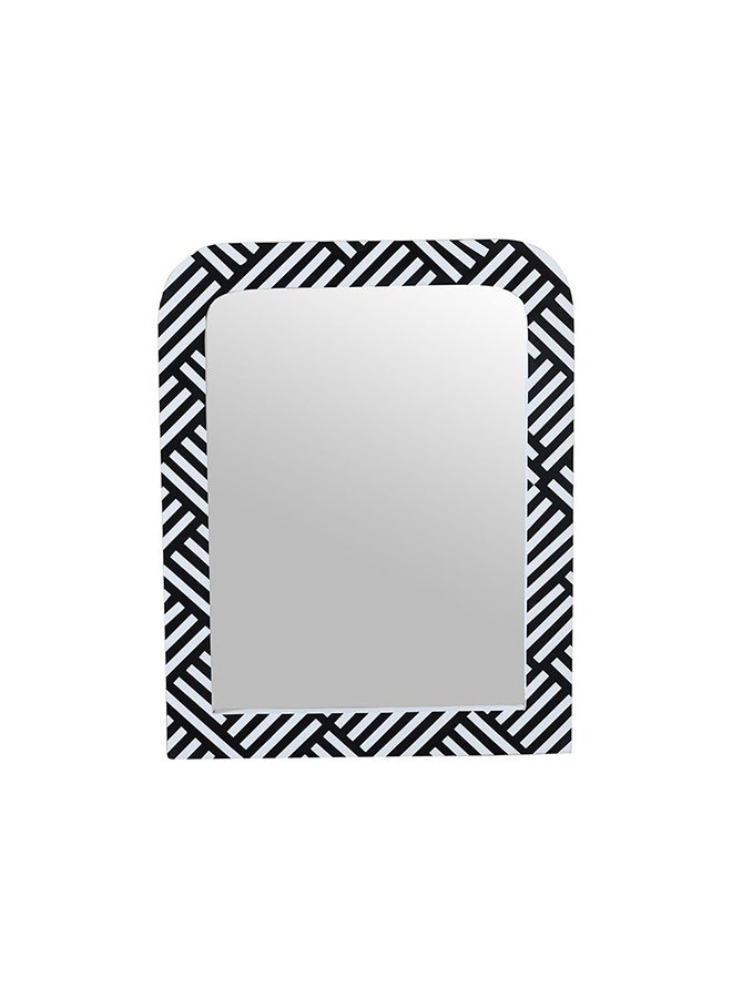 Ikat Solid Wood Mirror Durable Dressing Makeup Mirror Modern Design Bedroom Furniture L 60x5x76 cm Black/White