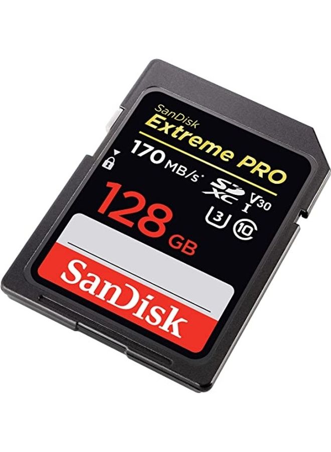 Extreme Pro SDXC UHS-I Card - C10, U3, V30, 4K UHD, SD Card SDSDXXY-128G-GN4IN 128.0 GB