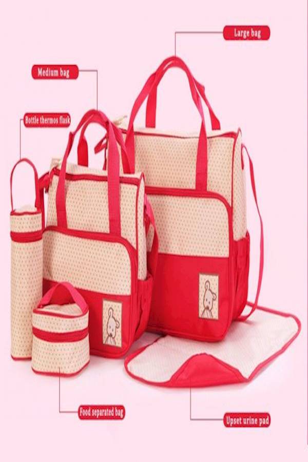 5-Piece Multifunctional Diaper Bag Set