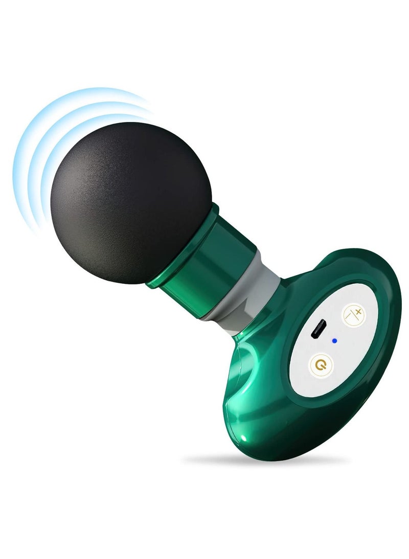 Mini Massage device, Portable Deep Relaxation Massager device with 6 Speeds, USB Quiet Tissue Muscle for Pain Relief Athletes, Gifts from Daughter Son Wife(Green)