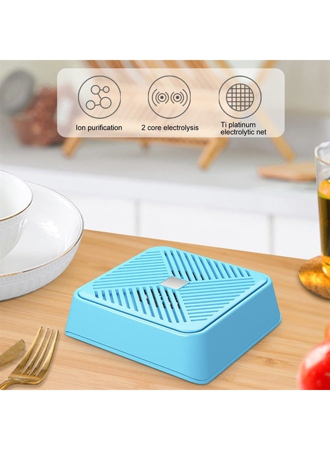 Mini USB Ultrasonic Dishwasher, Portable USB Dish Washing Machine Cleaner Wshing Tools for Dishware Fruit Vegetable, Compact Turbo Washer for Home Kitchen Apartment (Blue)