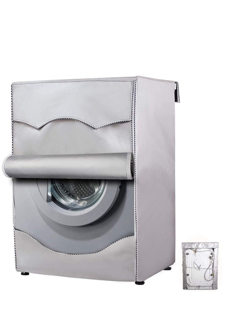 Washer Cover Dryer, Washine Machine Waterproof and dustproof thickening Front Loading, Silver Coating Oxford Cloth Roller Washing Sun resistant Dust