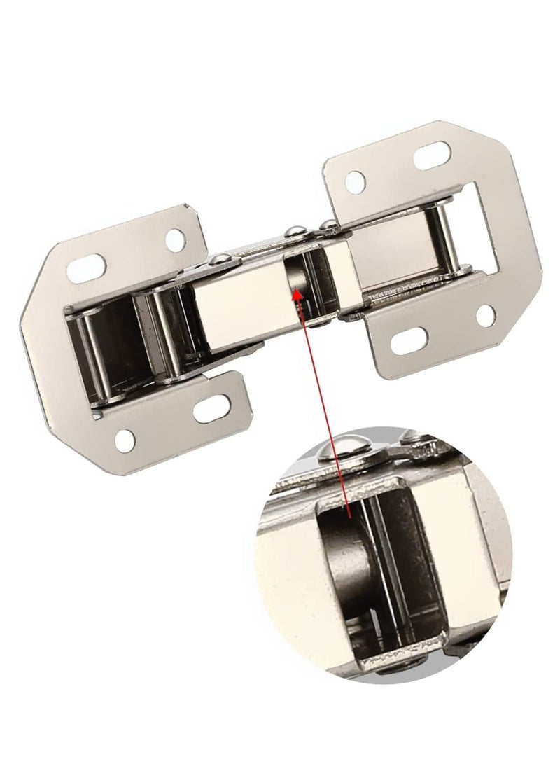 Easy Installation Hinges 90 Degree Cabinet Hinge for Drawer Window Cupboard Kitchen Door No Slot Required Cold Rolled Steel Strong and Long Lasting