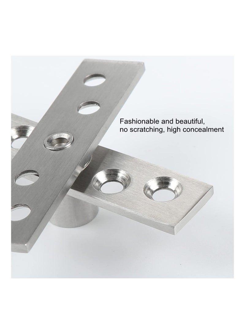 2PCS 180° Rotation Door Pivot Hinge, Concealed Hinge Hardware Hidden Bookshelf Hinges Concealing Swivel HardwareStainless Steel Secret Room Small