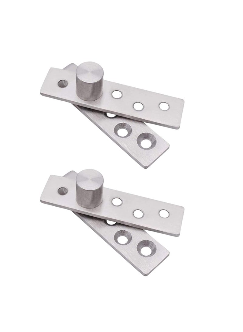 2PCS 180° Rotation Door Pivot Hinge, Concealed Hinge Hardware Hidden Bookshelf Hinges Concealing Swivel HardwareStainless Steel Secret Room Small