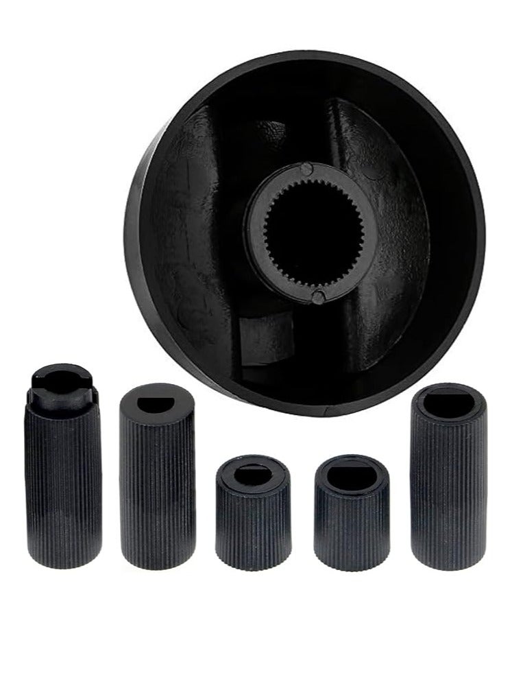 Universal Black Control Switch Knob for All Makes and Models of Oven Cooker & Hob 40mm Plastic (4 PCS)