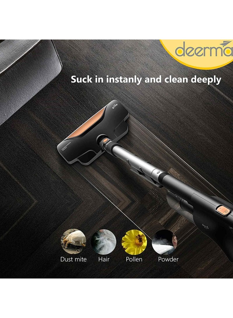 Deerma DX600 2-in-1 Handheld Vacuum Cleaner 800ml Large Capacity Dust Bin 15kPa Suction Force Stainless Steel Filter 4 Layer HEPA Filtration Multifunctional Upright Vacuum Cleaner 600W - Black