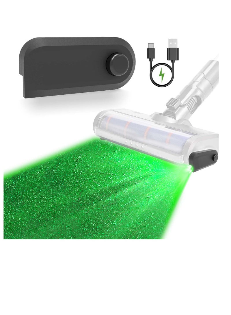 Rechargeable Vacuum Cleaner Dust Display Light, Green Light Attachment Suitable for Dyson Shark Bissell, Reveal Pet Fur Dog Cat Hair, Upgrade Vacuum Accessories Universal Lamp