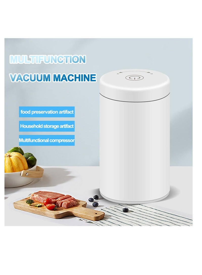 Portable Food Sealer, Multifunctional Vacuum Food Sealer Machine with LED Indicator, Durable Air Pump, Effective Food Vacuum Sealer, for Snacks Freshness, Zipper Bags, Cookies